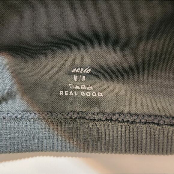 Aerie AE Dark Green Ribbed Real Good Bandeau Strapless Bra Top Size Medium - Picture 6 of 6
